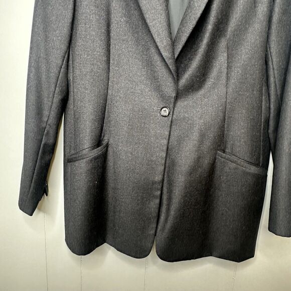 Brooks Brothers Womens Size 6 100% Wool Single Breasted Blazer Jacket Black/Gray - Picture 4 of 12